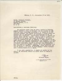 [Carta] 1955 dic. 30, México D. F. [a] Gabriela Mistral, Roslyn Harbor, L. I., New York, EE.UU.