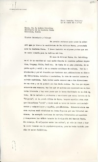 [Carta] 1949 ene. 12, Veracruz [a] Anders Osterling, Secretario de la Academia Sueca, Estocolmo, Suecia