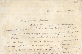 [Carta] 1945 nov. 13 [a] Gabriela [Mistral]