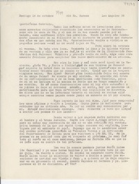 [Carta] [1949] oct. 16, Los Angeles, [EE.UU.] [a] Gabriela Mistral