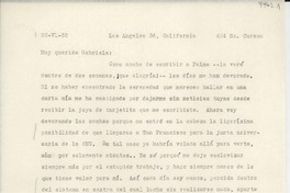 [Carta] 1955 jun. 22, Los Angeles, California, [EE.UU.] [a] Gabriela [Mistral]