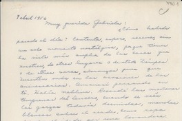 [Carta] 1956 abr. 7, Los Angeles, California, [EE.UU.] [a] Gabriela [Mistral]
