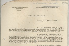 Circular N° 10, 1948 feb. 2, Santiago, [Chile] [a] Los Señores Jefes de Misión y Cónsules de Chile