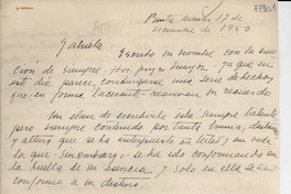 [Carta] 1950 dic. 17, Punta Arenas [a] Gabriela Mistral