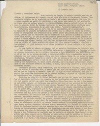 [Carta] 1949 oct. 1, Santiago, Chile [a] Gabriela Mistral