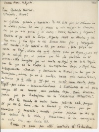 [Carta] 1943 ago. 10, Buenos Aires [a] Gabriela Mistral, Petrópolis, Brasil