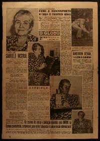 A obra de Gabriela Mistral Professora desde os quinze anos, fez chegar às crianças de todo o mundo uma torrente de ternura