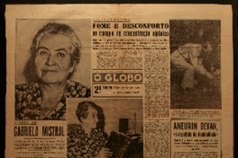 A obra de Gabriela Mistral Professora desde os quinze anos, fez chegar às crianças de todo o mundo uma torrente de ternura