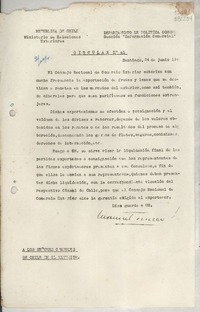 Circular N° 45, 1948 jun. 24, Santiago [a] los Señores Consules de Chile en el exterior