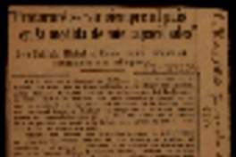 "Procuraré servir siempre al país en la medida de mis capacidades" dice Gabriela Mistral al exmo. señor Duhalde en cintestación a su cablegrama.