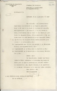 Circular N° 71, 1948 sept. 21, Santiago [a] los Representantes Consulares de Chile en el exterior