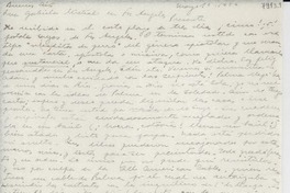 [Carta] 1946 mayo 16, Buenos Aires [a] Gabriela Mistral, Los Ángeles