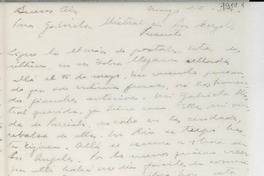 [Carta] 1946 mayo 22, Buenos Aires [a] Gabriela Mistral, Los Ángeles