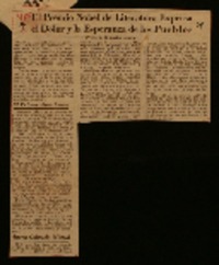 El Premio Nobel de Literatura expresa el dolor y la esperanza de los pueblos Gabriela Mistral es la sexta mujer que conquista el cetro por haber interpretado el alma humana en un lenguaje universal.