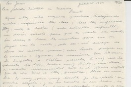 [Carta] 1950 jul. 15, San Juan, [Argentina] [a] Gabriela Mistral, México