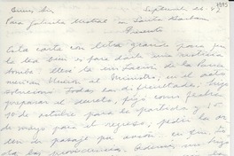 [Carta] 1947 sept. 26, Buenos Aires [a] Gabriela Mistral, Santa Bárbara