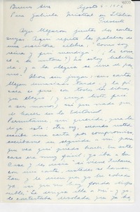 [Carta] 1952 ago. 6, Buenos Aires, [Argentina] [a] Gabriela Mistral, Italia
