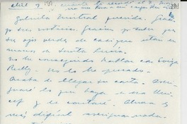 [Carta] 1951 abr. 9, [Argentina] [a] Gabriela Mistral