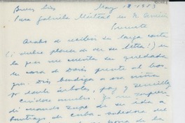 [Carta] 1953 mayo 12, Buenos Aires, [Argentina] [a] Gabriela Mistral, [EE.UU.]