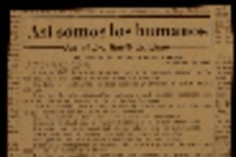 Así somos los humanos