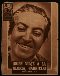 ¡Buen viaje a la gloria, Gabriela Mistral! la mistral hace compras en Rio de Janeiro, en visperas de partir para Suecia a recibir el Premio Nobel 1945