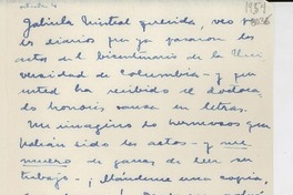 [Carta] 1954 oct. 4, [Buenos Aires] [a] Gabriela Mistral