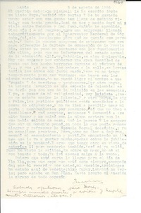 [Carta] 1956 ago. 5, Lanús, [Argentina] [a] Gabriela Mistral