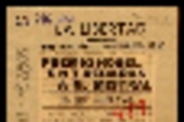 Premio Nóbel entregaron a Gabriela Mistral el rey Gustavo.