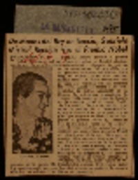 De manos del Rey de Suecia, Gabriela Mistral recibió hoy el Premio Nóbel