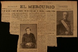 El rey Gustavo de Suecia hizo entrega ayer del Premio Nóbel de Literatura a Gabriela Mistral