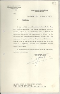 [Memorandum] N° 006366, 1947 mayo 20, Santiago, [Chile] [al] Señor Cónsul de Chile en Los Angeles, Santa Bárbara, California, Estados Unidos de América