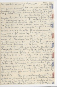 [Carta] [1951], [Chile] [a] Gabriela [Mistral]
