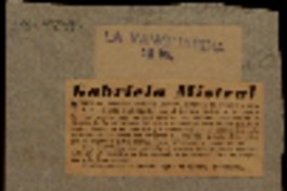 Gabriela Mistral