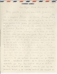 [Carta] 1944 mar. 12, Santiago [a] Gabriela Mistral