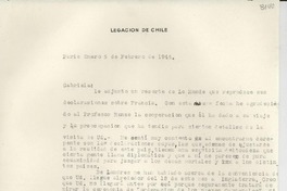 [Carta] 1946 feb. 5 y 6, Paris, [Francia] [a] Gabriela [Mistral]