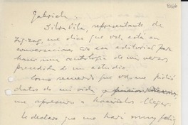 [Carta] 1958 jun. 5, Montevideo, [Uruguay] [a] Gabriela [Mistral]