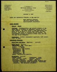 [Exámenes médicos y documentos conexos]