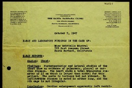 [Exámenes médicos y documentos conexos]