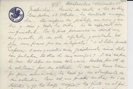 [Carta] [1938?] nov. 28, Montevideo, [Uruguay] [a] Gabriela [Mistral]