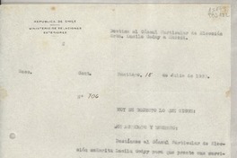 [Circular] N° 706, 1933 jul. 18, Santiago, [Chile] [a la] Srta. Lucila Godoy