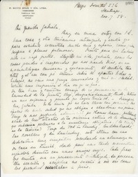 [Carta] 1938 nov. 7, Santiago [a] Gabriela Mistral