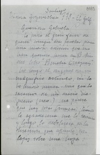 [Carta] [1946], Santiago [a] Gabriela Mistral
