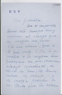 [Carta] [1954, Santiago] [a] Gabriela Mistral