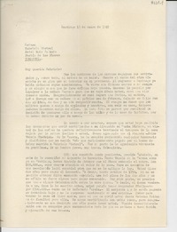 [Carta] 1949 ene. 13, Santiago, [Chile] [a] Gabriela Mistral, Hotel Ruíz Galindo, Fortín de las Flores, Veracruz, [México]