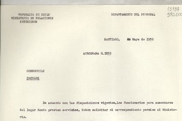 Aerograma N° 1853, 1952 mayo 15, Santiago [a] CongeChile, Nápoles