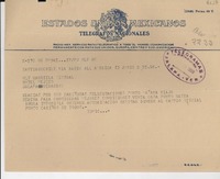 [Telegrama] 1950 jul. 15, Santiago, Chile [a] Gabriela Mistral, Hotel Méjico, Jalapa, Veracruz, [México]