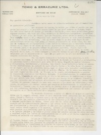 [Carta] 1950 mayo 10, Santiago, Chile [a] Gabriela [Mistral]