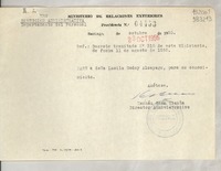 [Memorandum] N° 04453, 1955 oct. 20, Santiago