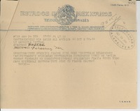 [Telegrama] 1950 oct. 10, Santiago, Chile [a] Gabriela Mistral, Veracruz, [México]