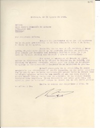 [Carta] 1946 ago. 20, Santiago [a] Rosa Josefa Ossandón de Álvarez, Vicuña